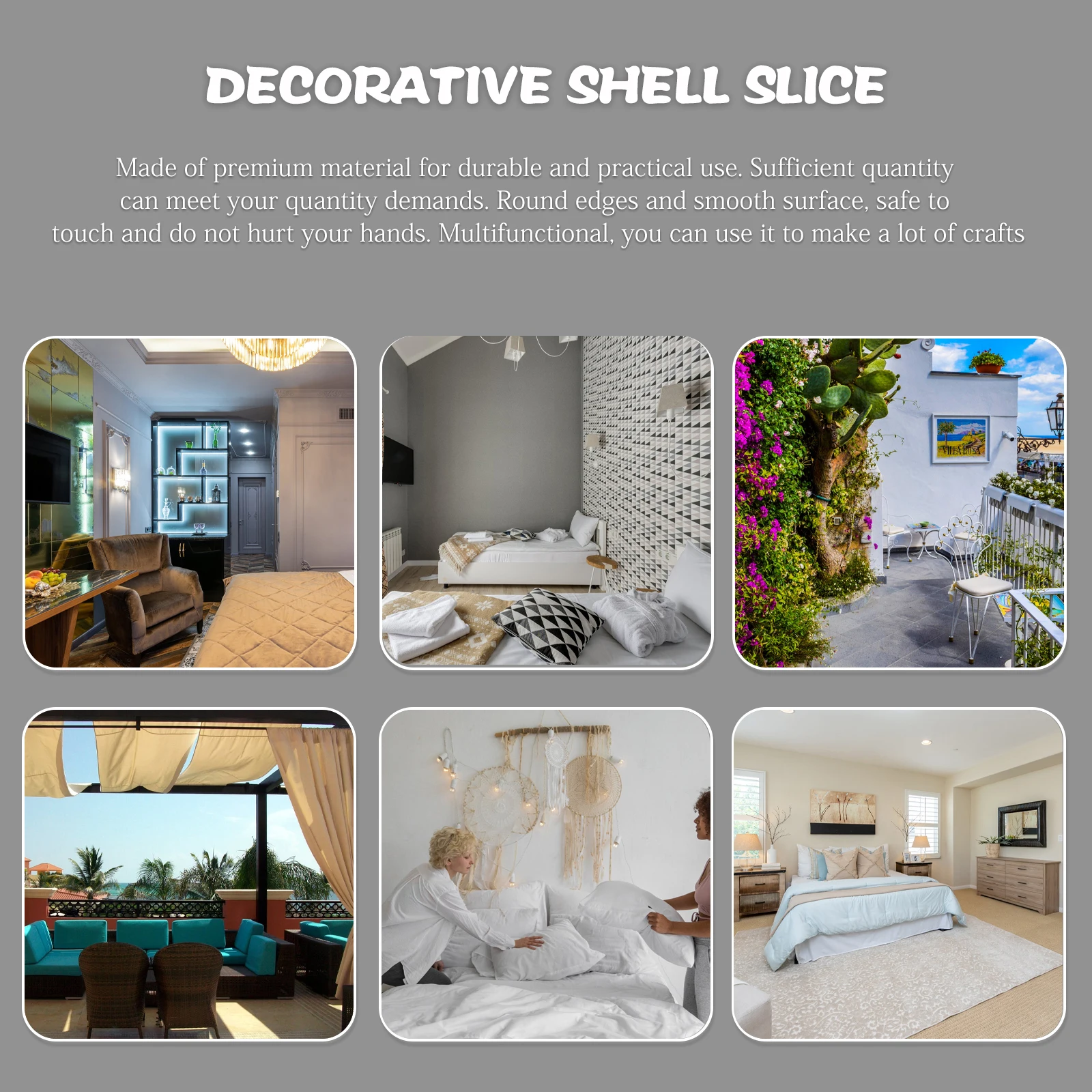 

100 Pcs Shell Slices Shells Pieces Discs Sea Jewelry Flat for Crafts Decoration