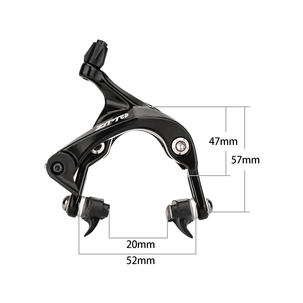ZTTO AS7.0D Aluminum alloy Road Bike Brake Caliper Side Pull Rim C Brake Dual Pivot Center Mount Caliper Front Rear brake shose