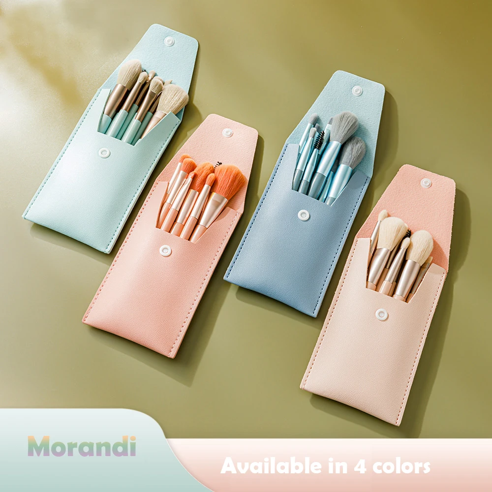 High-quality 8 Pieces Makeup Brush Set, Foundation Blend Concealer Eye Shadow Synthetic Fiber Brush Travel Makeup Brush Set