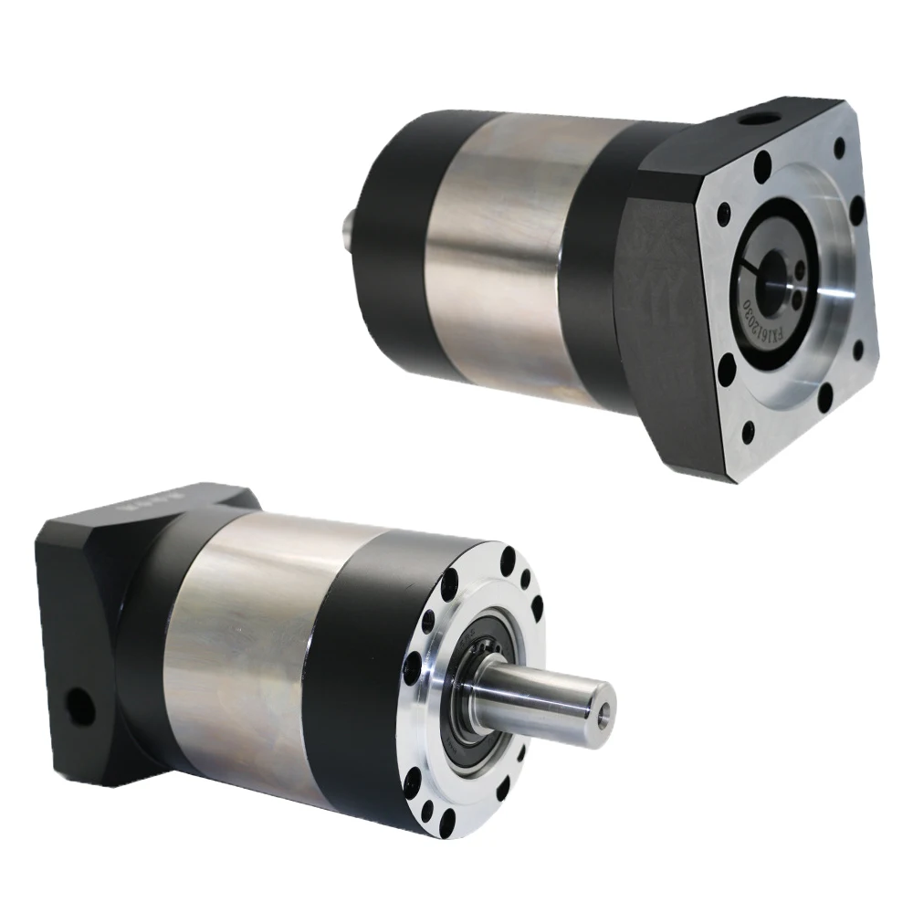 Reductor de Motor de alto par, relación 3 ~ 100:1, brida de salida redonda, caja de cambios planetaria, entrada de 19, 22 y 24mm para servomotor de 110, 130mm, 1kw ~ 3kw