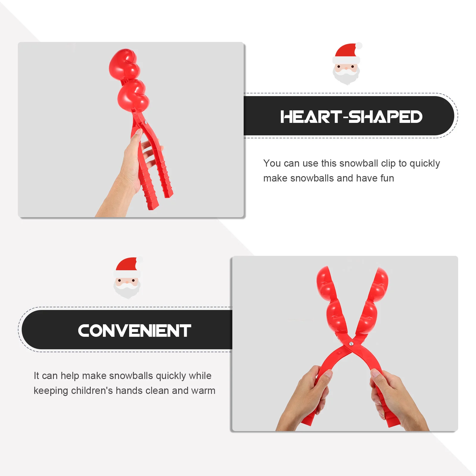 2 stuks houders Praktisch mild plastic Winter Outdoor Sneeuwbollen Maker Snelle schone handen Clip Speelgoedclips