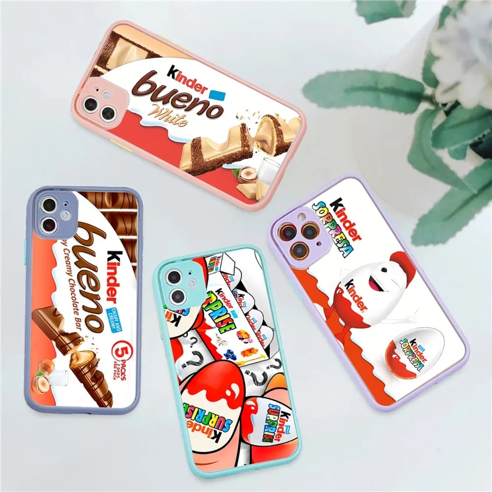 Trolly Egg KINDER JOY Surprise Phone Case for iPhone 14 11 12 13 Mini Pro Max 8 7 Plus X XR XS MAX Translucent Matte Cover