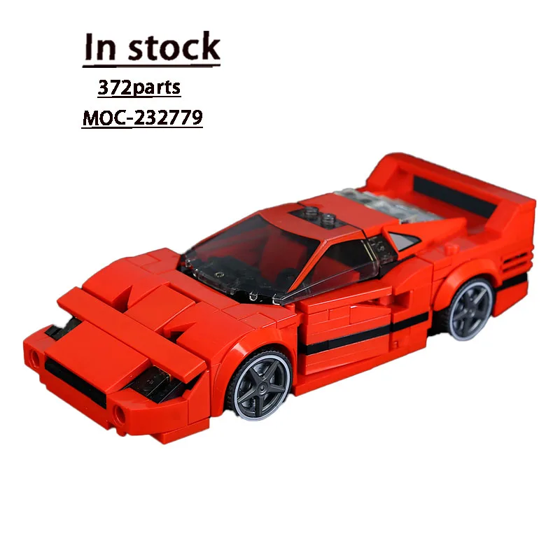 

MOC-232779 Classic New Sports Iconic Red Supercar Racing Building Block Model, 372Pieces, Boys' and Children's Birthday Toy Gift