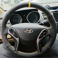 Funda personalizada para volante de coche, protector de ante antideslizante para Hyundai Elantra 2011-2016 Avante i30 2012-2016 Avant Steering Wr