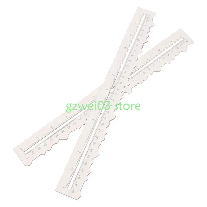 Metal Metal Metal Craft Ruler Wavy Line нерегулярные края 12 -дюймовые измерения