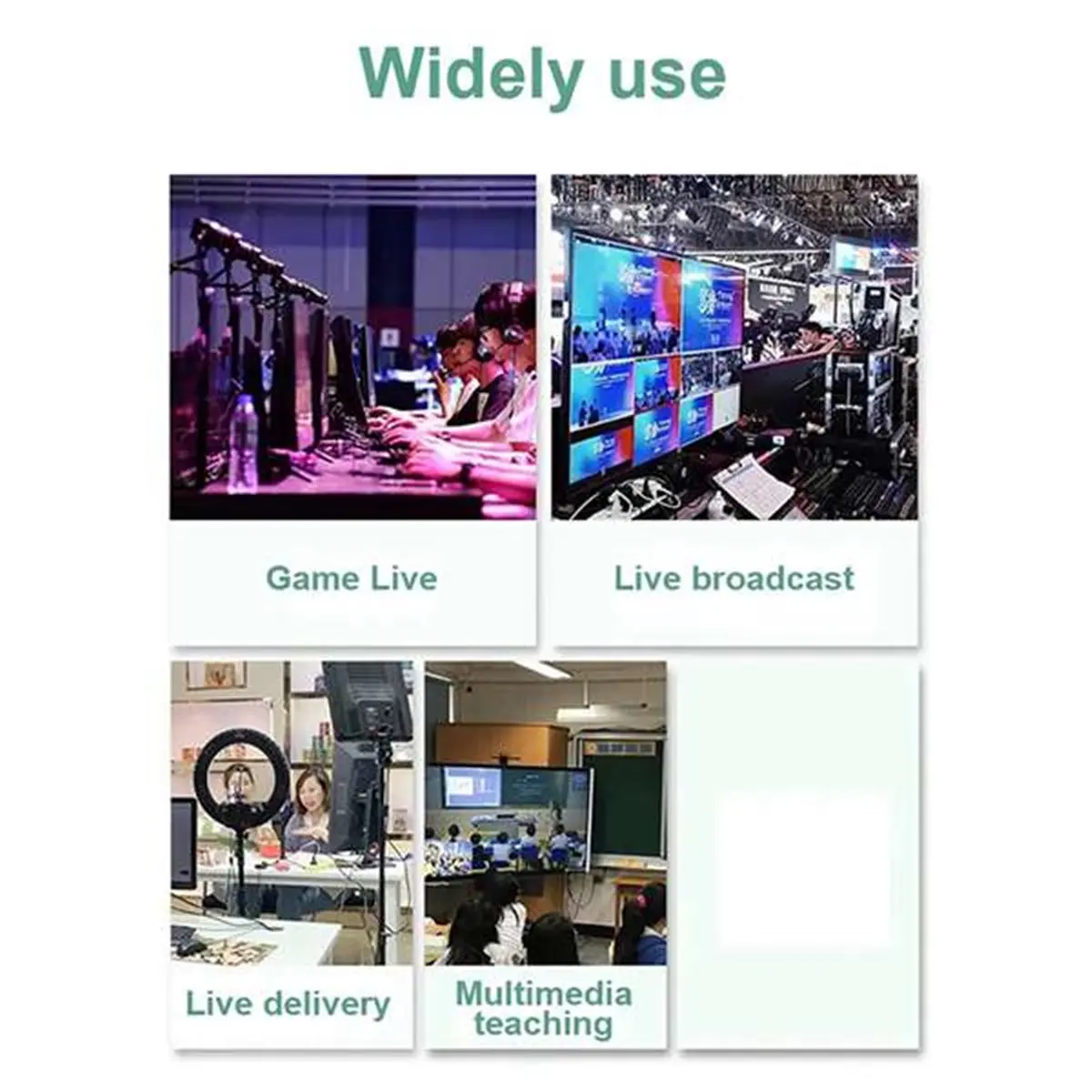 OKgood HDMI-Compatible Video Mixer Switcher Live Streaming 4-Channel 4 Way Multi-View HDMI-Compatible Video Switcher US Plug