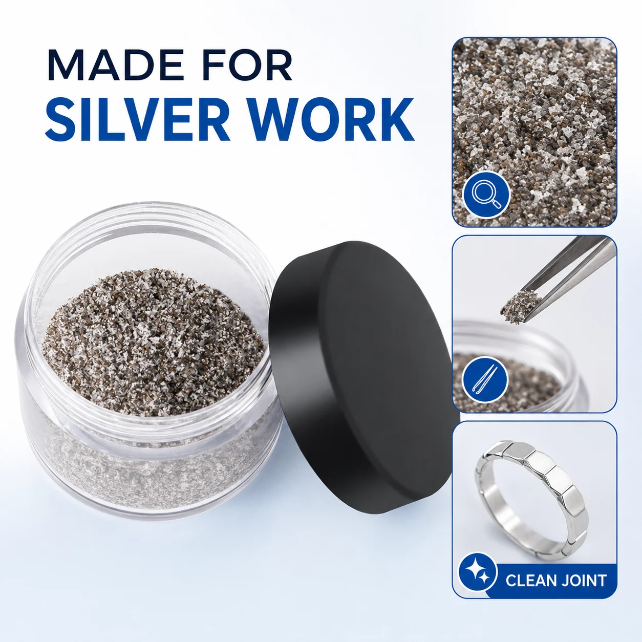 Silver Solder Powder for Metal Melting Casting Welding Ring Necklace DIY Repair Material Jewellery Soldering Flux Jewelry Tools