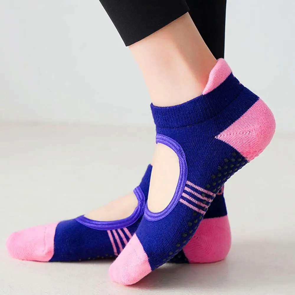 

1Pair Yoga Socks Non-slip Combed Cotton Breathable Fitness Dance Sports Socks Indoor Elasticity Home Gym Dancing Socks