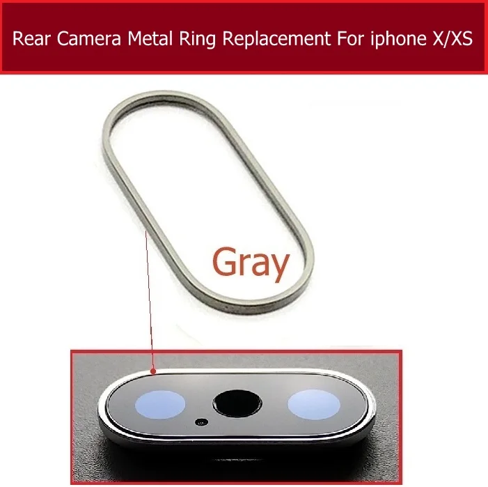 Rear Camera Outside Metal Ring Frame Cover For iphone X Xs Xr Xs Max plus Back Main Camera Ring Bezel Bumper Replacement Parts