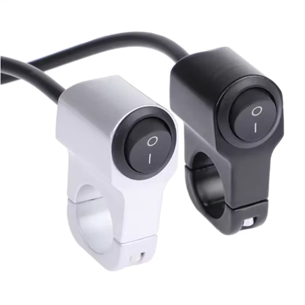 Interruptor universal para guidão de motocicleta 7/8 ", interruptor liga/desliga para farol de bicicleta, atv, holofote