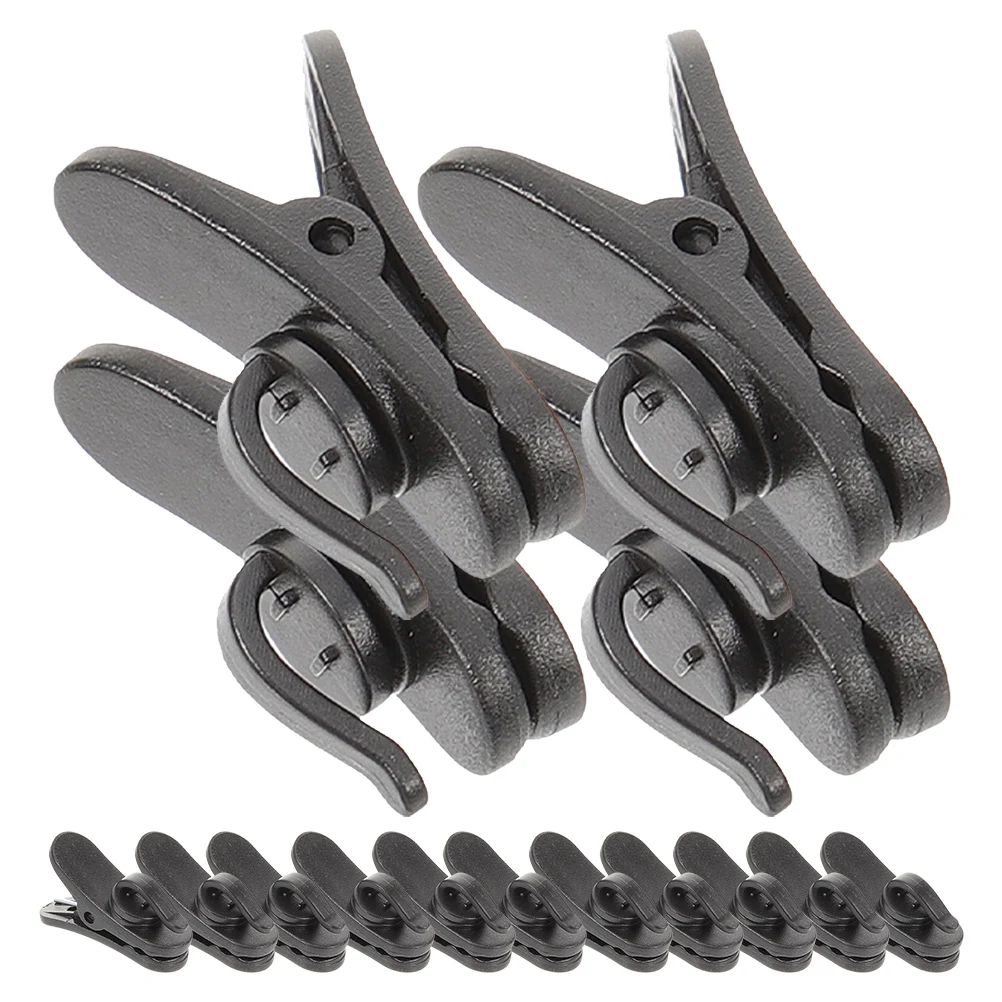 

15pcs Microphone Clips Clothing Wire Earphone Cable Management Black Lavalier Mic Accessories Portable Secure