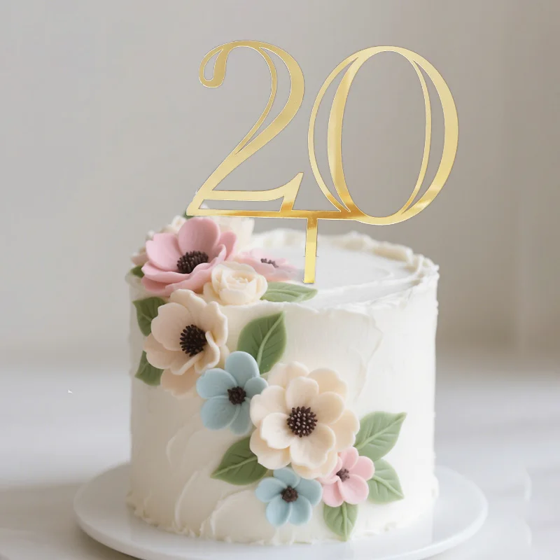 

1PC Happy Birthday Numbers 18 20 30 50th Acrylic Cake Topper For Wedding Anniversary Cake Toppers Birthday Party Cake Decoration