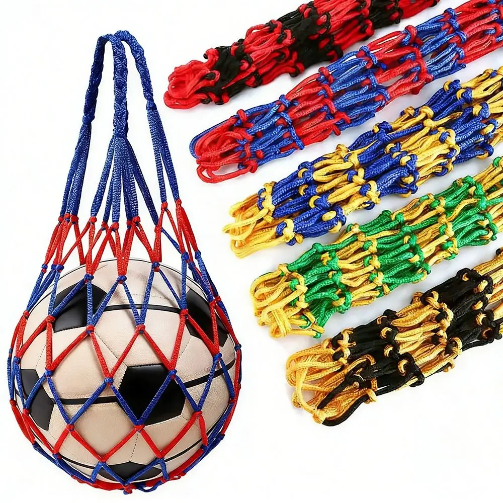Sports Portable Equipment Nylon Nylon Net Bag Weaving Multiple Colors Ball Pocket Basketball Carry Bag Volleyball Ball