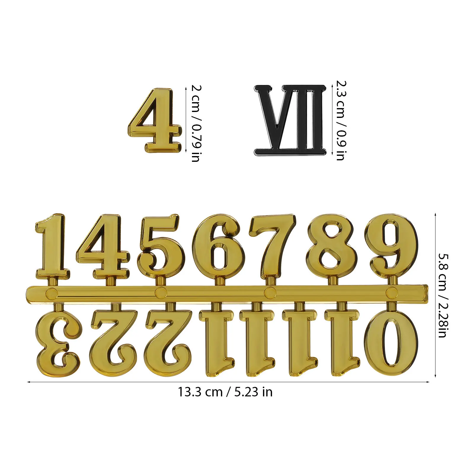 18Pcs Clock Numerals Kit Stylish DIY Replacement Parts for Wall Clocks Black Numbers Arabic and Roman Design Clock Accessories