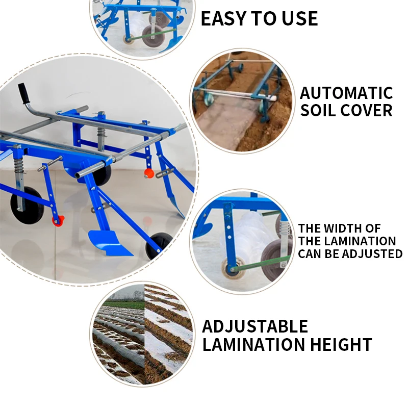 Agricultural mulching machine, mulching machine, hand-pulled multifunctional mulching machine, agricultural tool cover film