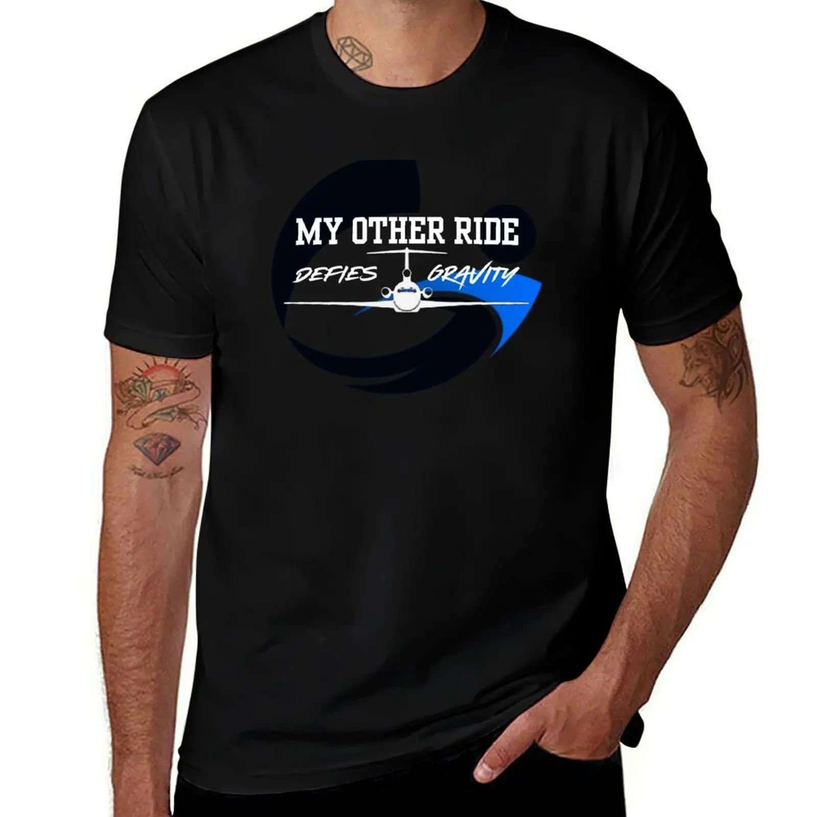 Camiseta deportiva con control de humedad, modelo My other ride defies gravity
