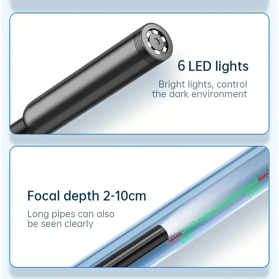 7.0 مللي متر Type-c أندرويد منظار مزوّد بمنافذ USB كاميرا صغيرة كابل صلب أو كابل أريكة للكمبيوتر أندرويد الهاتف الأنابيب المنظار التفتيش كام