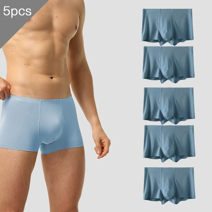 

5PCSMen's underwear, men's briefs, modal trouser cuffs, breathable summer men's four-cornered pants and shorts, sexy