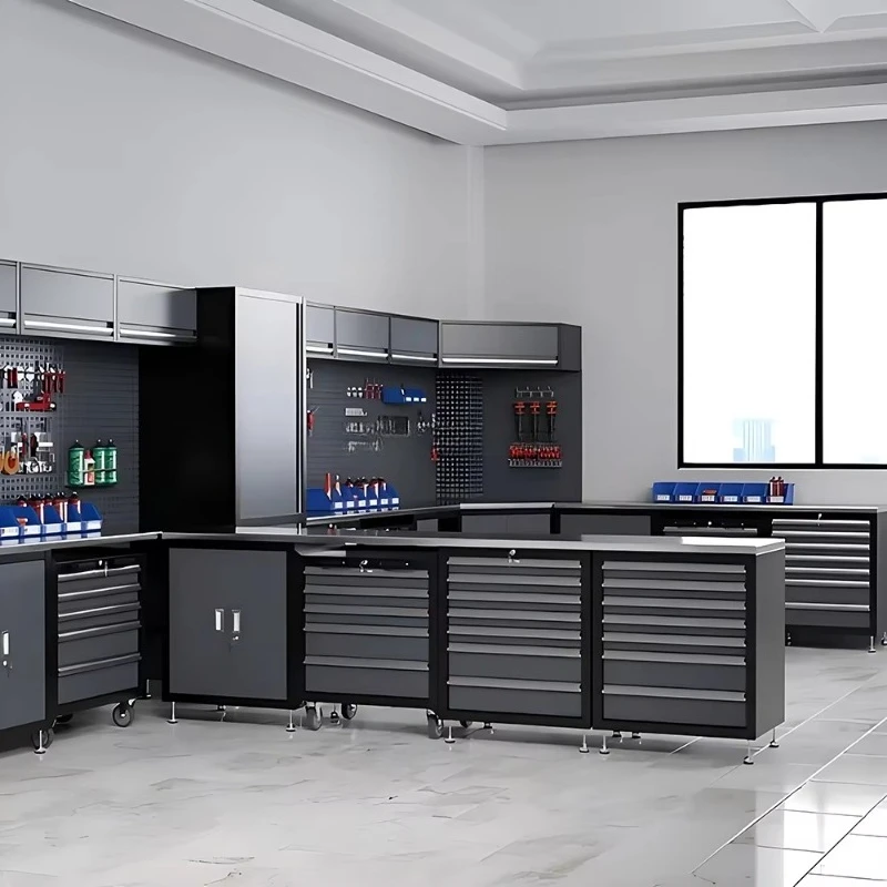 Workshop Garage Units Steel Tool Cabinet Storage Drawer Cabinets Large Combination Garage Workbench Furniture Modular Tool Chest