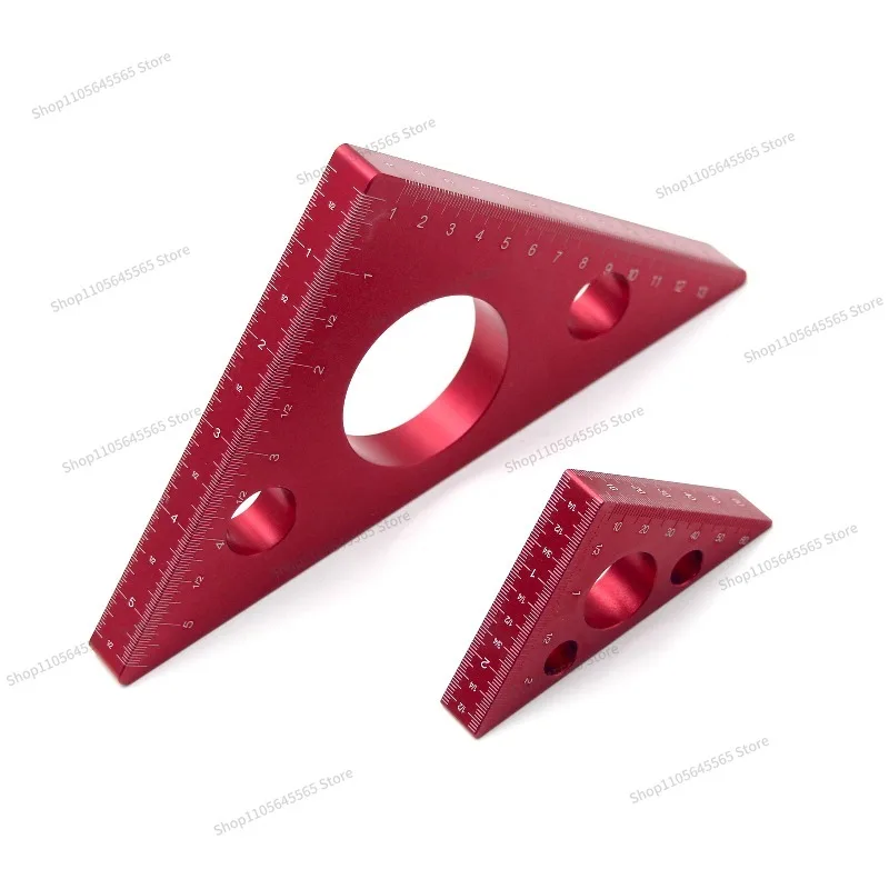 For Aluminum Alloy Square Ruler, Woodworking Triangle Ruler, Metric and Imperial Woodworking Tools