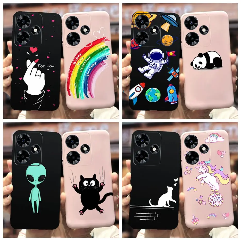 For Infinix Hot 30 Case Hot 30i X669 Cute Candy Painted Cover Soft TPU Phone Case For Infinix Hot 30 Play NFC Hot30 HOt30i Coque