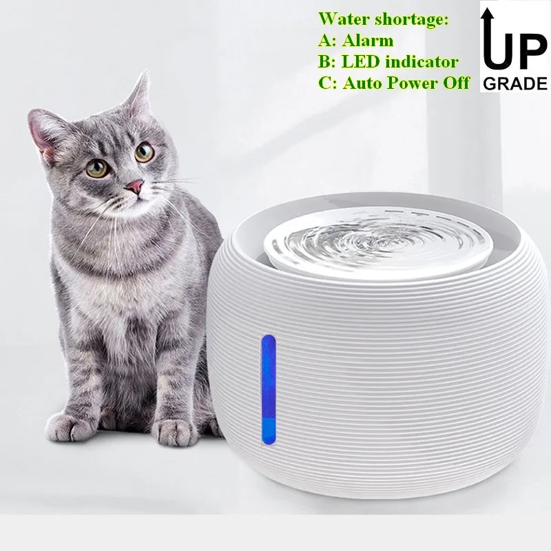 Pet Cat Water Fountain Drinking Smart Sensor Automatic Power Off Feeder Filter Drinker Mute Mini Fountain Cat  Bowl Accessories