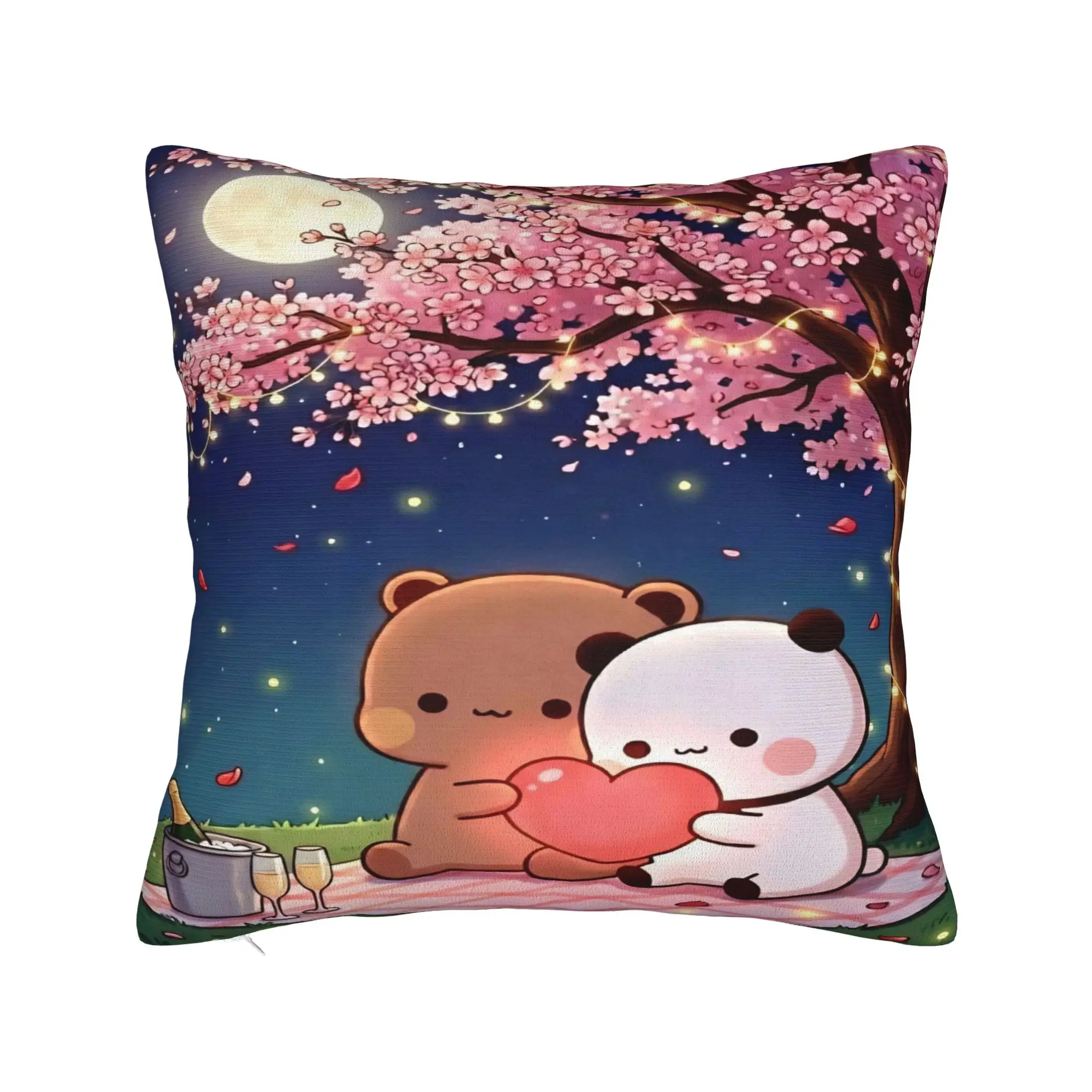 Bubu Dudu Cute Cartoon Bear Pillow Case  Comfy Pillow Cover Fashion Cushion Cover For Sofa Home Decoration