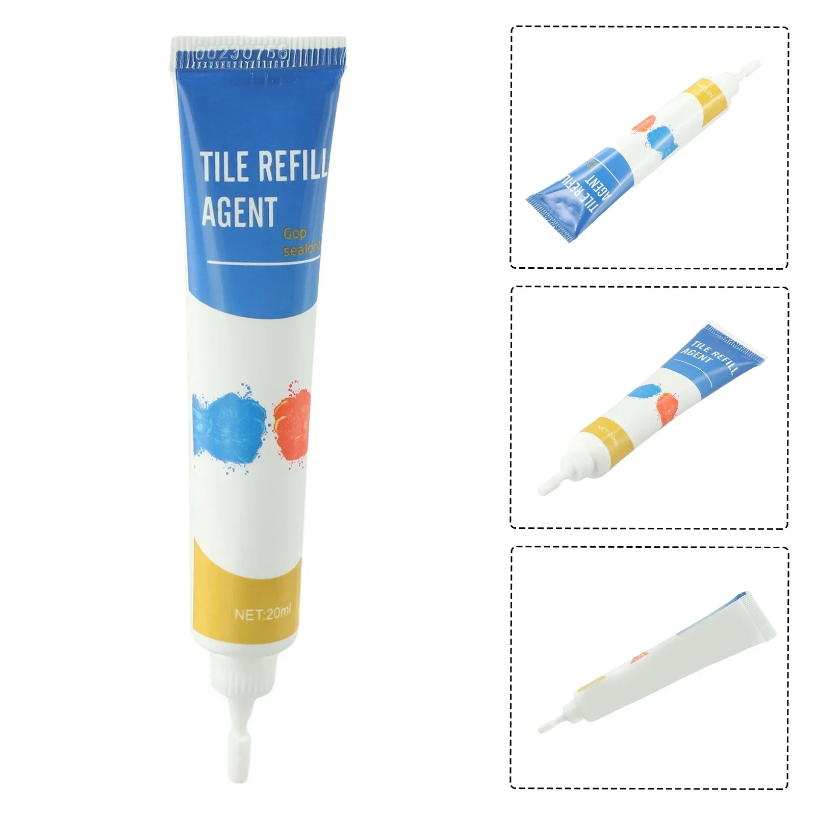 20MLTile Gap Repair Glue Waterproof Tile Repair Agent Pen Filling Bathtub Ceramic Wall Home Bathroom Repair Agent Accessory