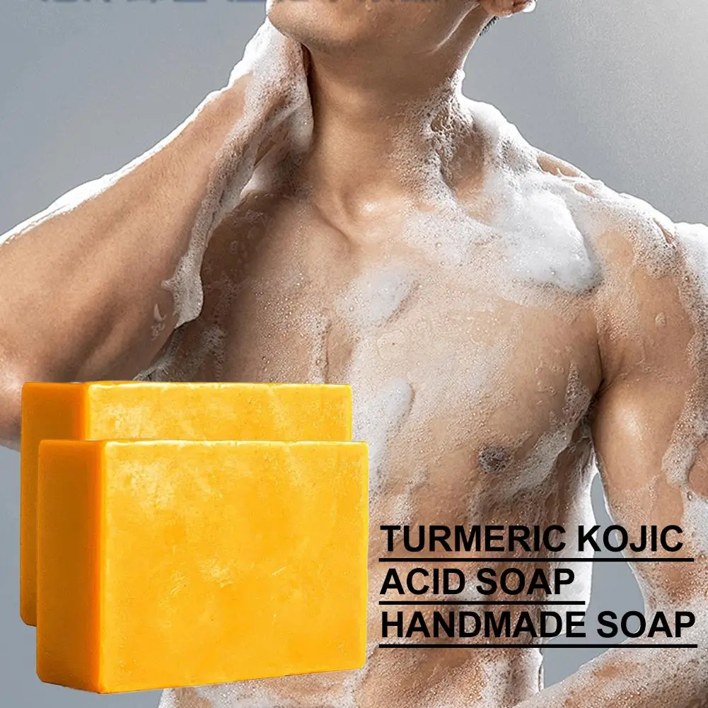 100 جرام 1/2 قطعة صابون حمض الكوجيك والليمون والكركم للتنظيف العميق وتجديد شباب الجسم وتقشير حتى لون البشرة صابون يدوي الصنع #3