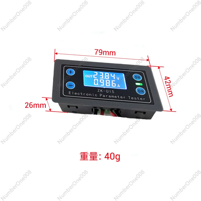 Multifunction DC Power Meter Coulomb Counter UI5, with Time Record and Protection for Battery Management