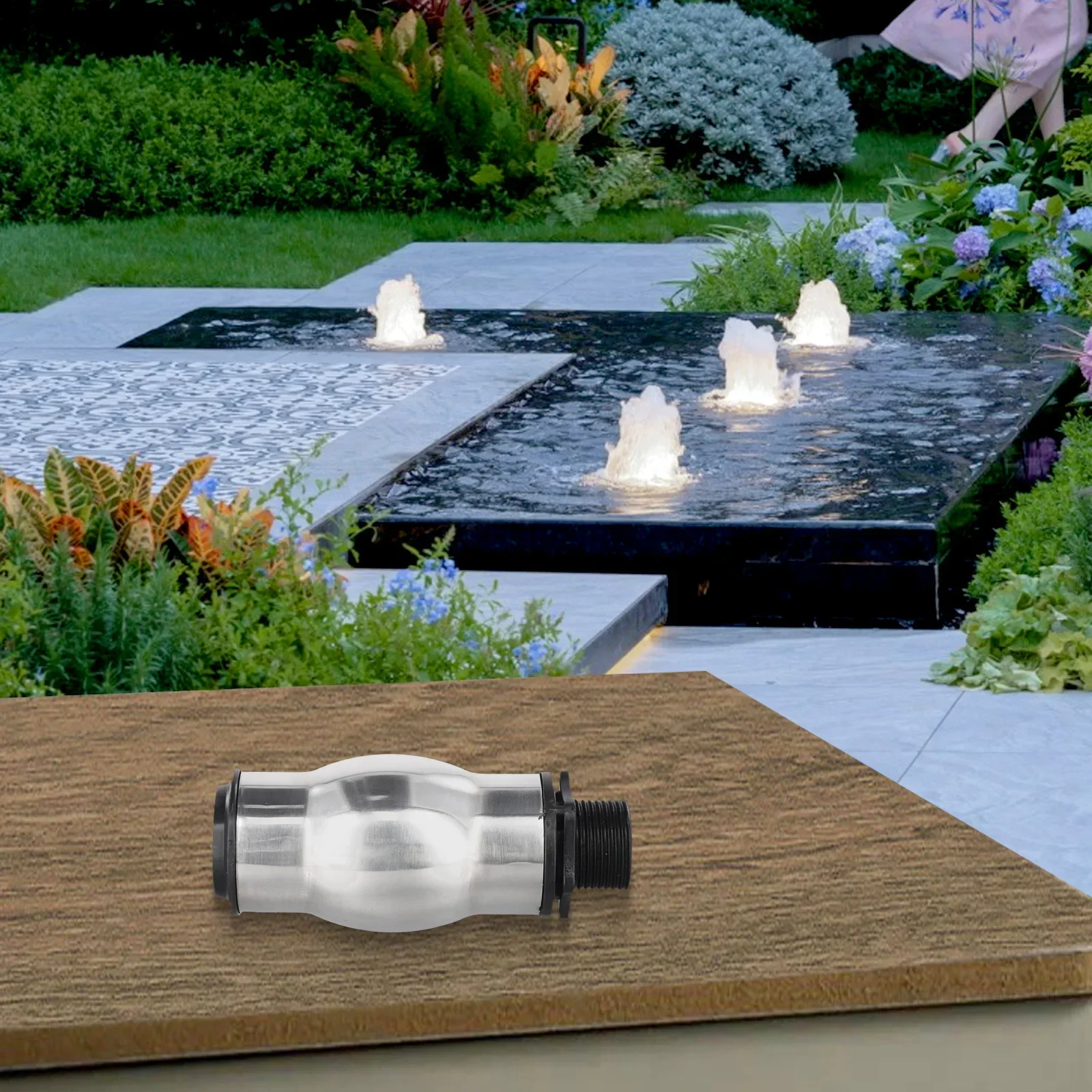 

Outdoor Fountain Nozzle Water Feature Nozzle Outdoor Ambience Color Black Easy Installation Elegant Design Low Maintenance