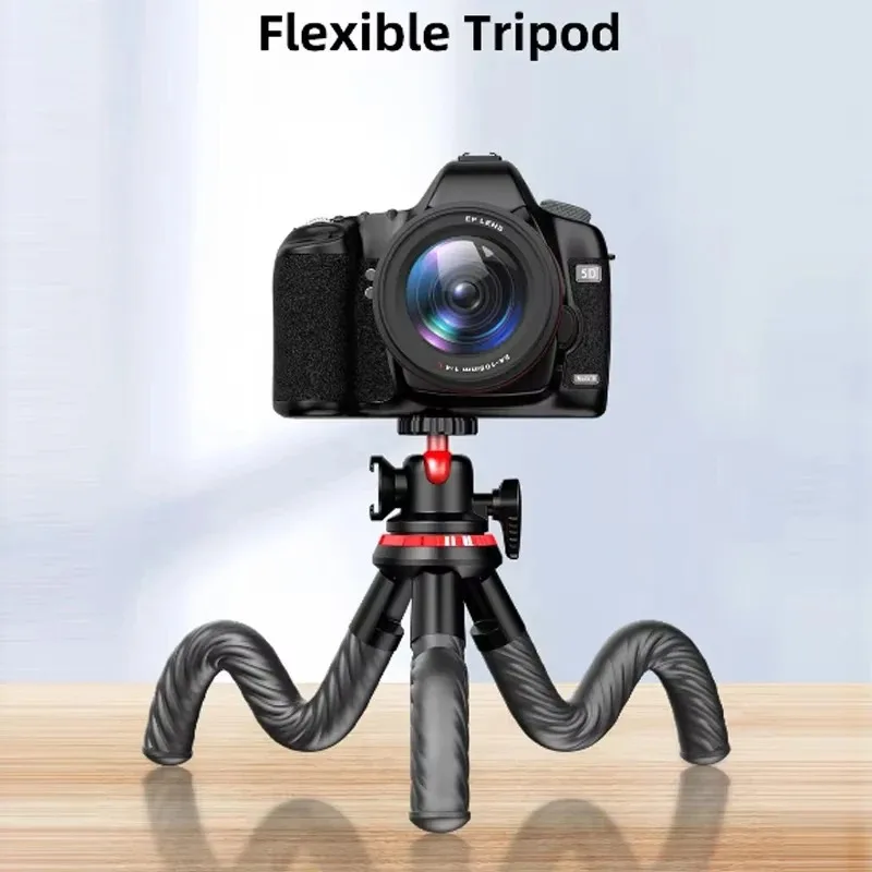 Flexible Tripod with Phone Holder 1/2 Screw for GoPro Smartphone 2in1 Selfie Stick 2026