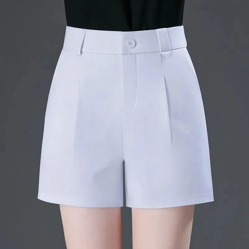 

Suit Shorts Women's Summer New High Waisted Casual Wide Leg A-line Pants Loose and Slimming