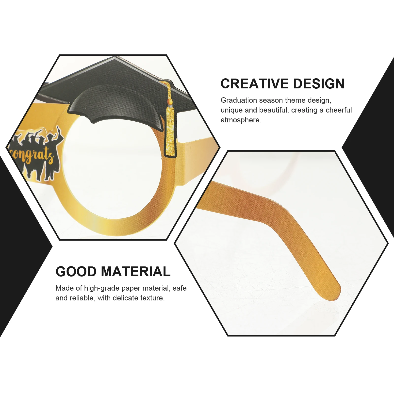 

12Pcs Paper Party Glasses Graduation Eyeglasses Props 2023 Photography Decor Unique Festive Atmosphere Supplies