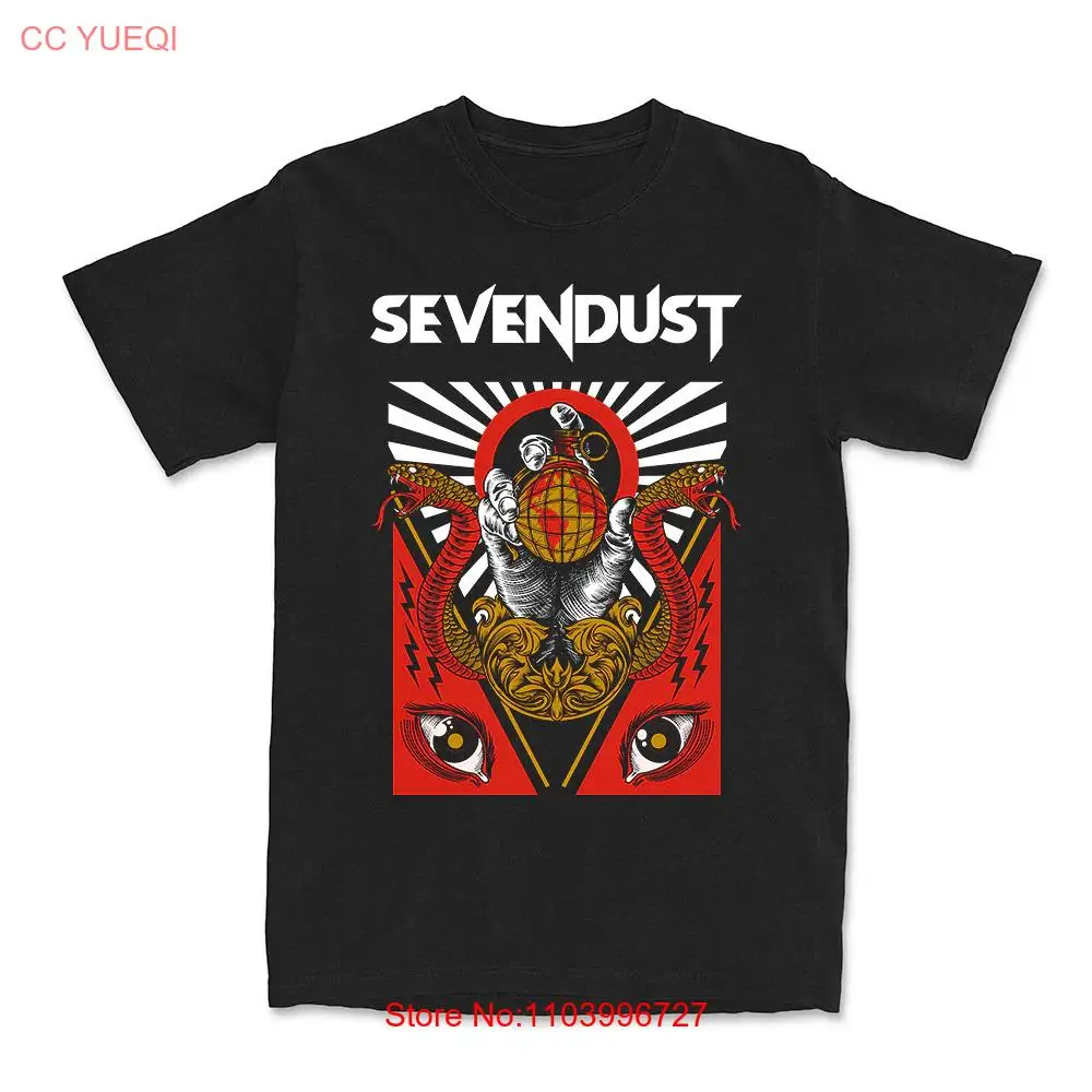 Vtg Sevendust Band DOUBLE SNAKE Cotton Black Full Size Unisex Shirt