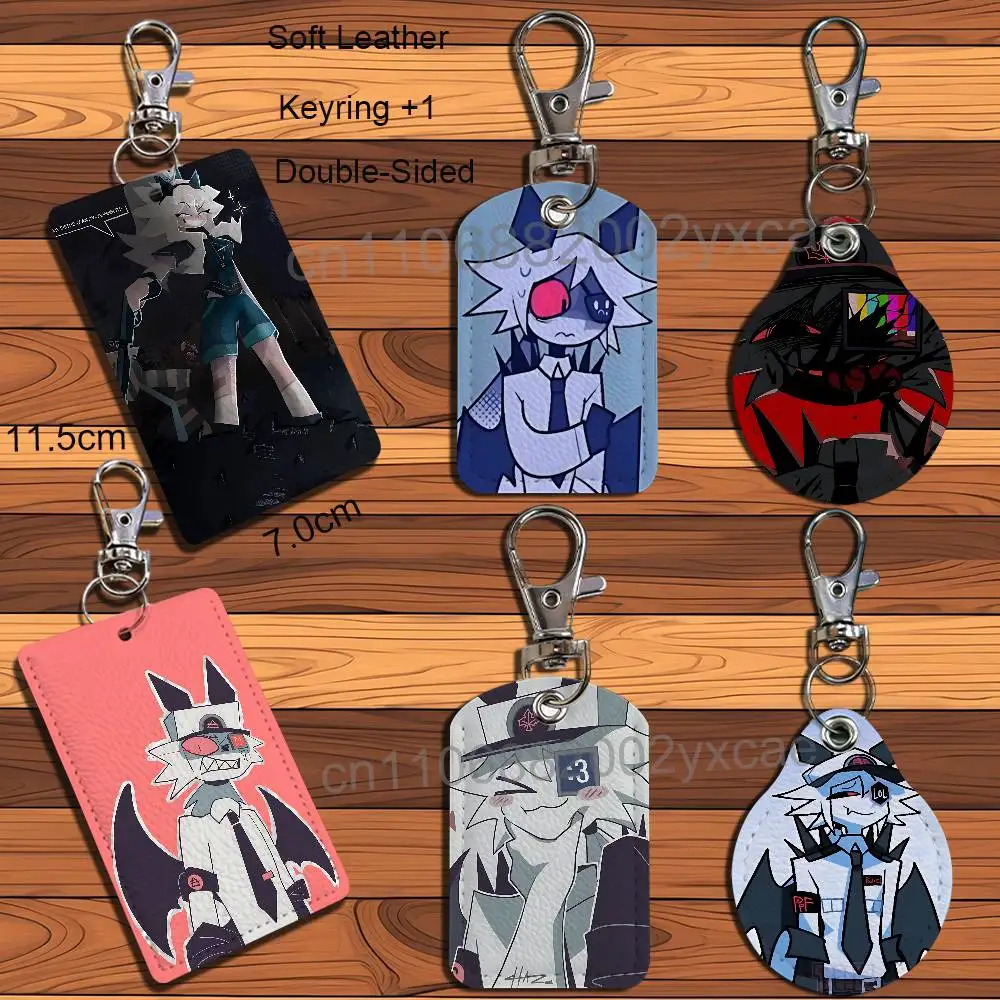 Mister Barrel Katieverse FPE Leather Keychain Badge Holder with Lanyard - ID/Access Card Holder, Key Ring Accessory, Gift Option