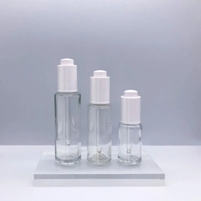15/20/30/50 مللي زجاجة قطارة زجاجية قابلة لإعادة الملء الزيوت الأساسية العطور زجاجات مستحضرات التجميل الفارغة غطاء نوع الضغط