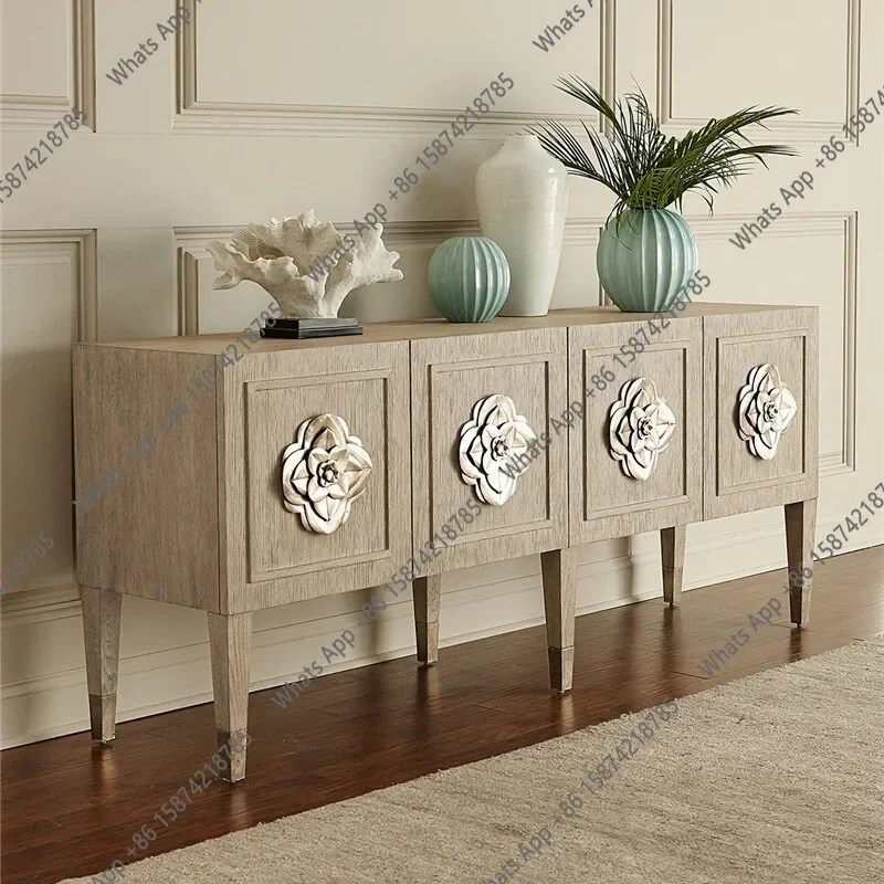 X40 American Rural Entrance Ca***et Simple Vil******ing Side Ca***et High-end Retro Decoration Light Luxury Style