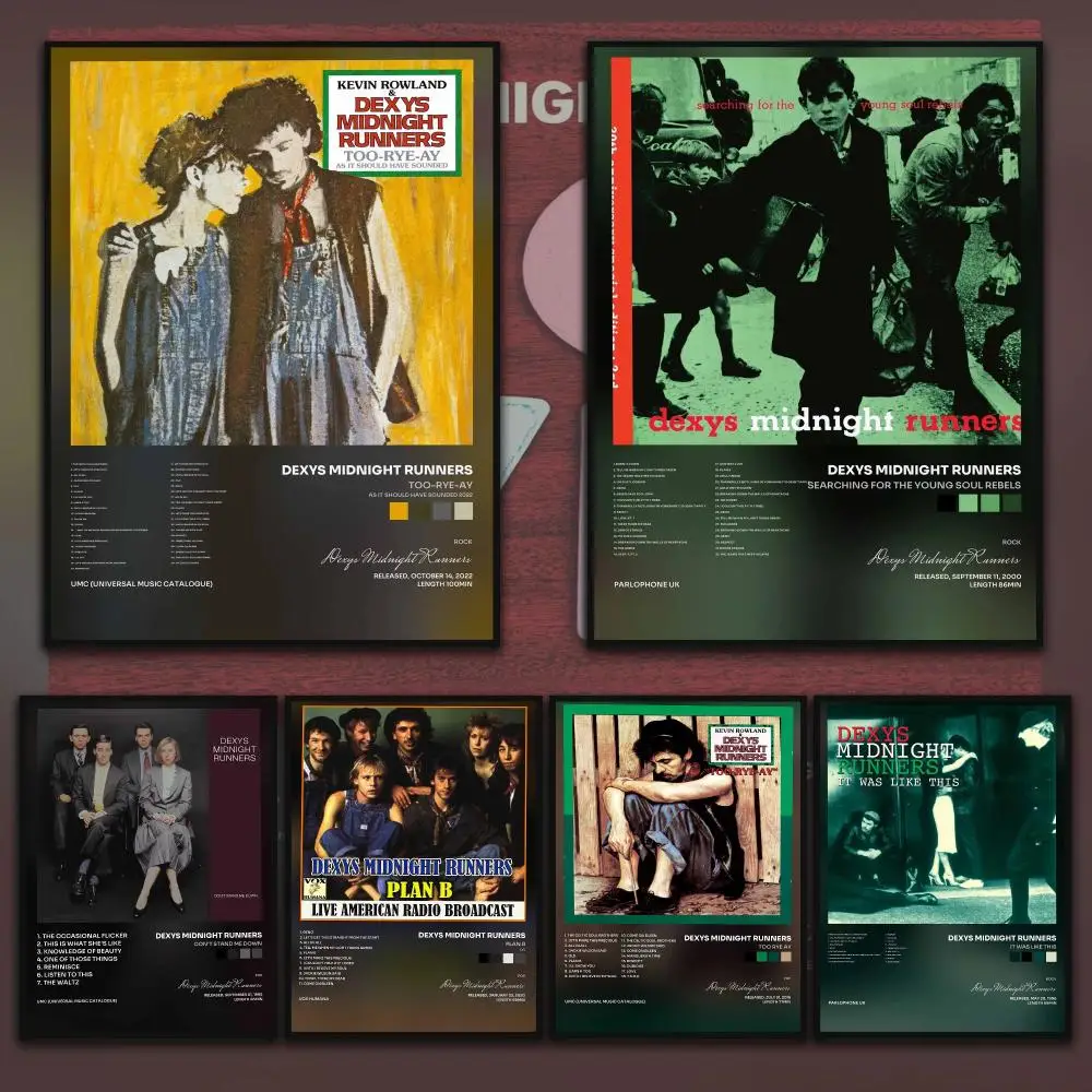 Band D-Dexys Midnight Runners Poster Home Wall Decor Artwork Prints for Living Room Bedroom Apartment Decoration