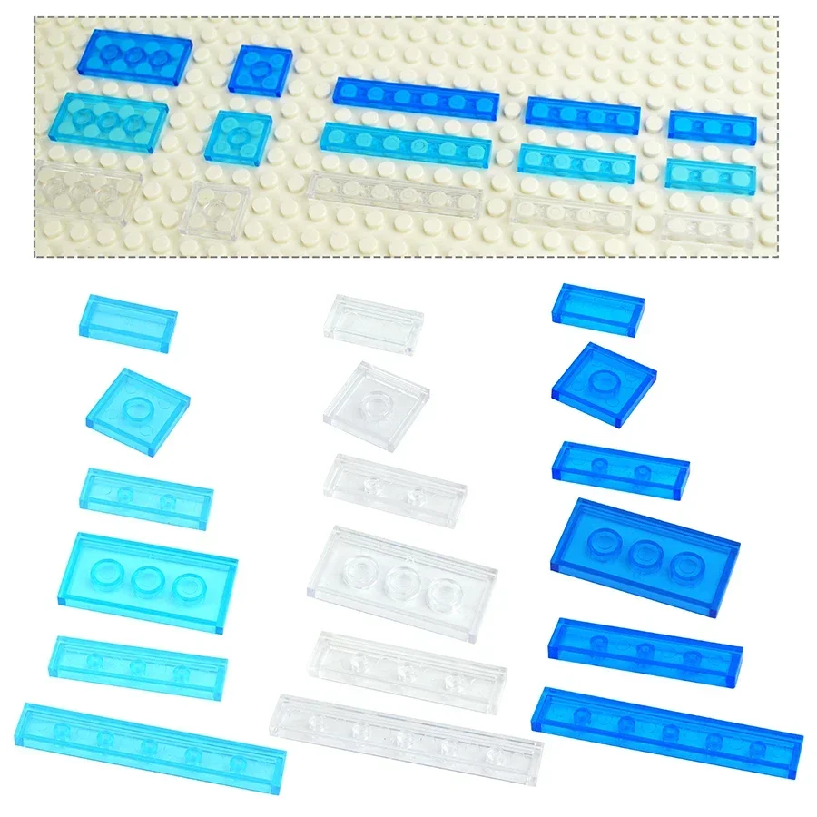 DlY Transparent Smooth Brick Creative Toy Assemble Figures