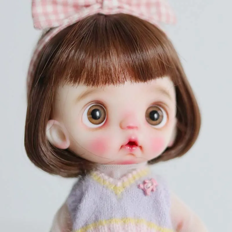 

1/3 1/4 1/6 1/8 BJD Wig Cute Short Style Hair High Temperature Fiber Doll Wig Accessories