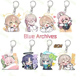 Anime acrílico figuras chaveiro para mulheres, arquivo azul, Kuda, Izuna, desenhos animados, saco bonito pingente, chaveiros de carro, novo, 6cm