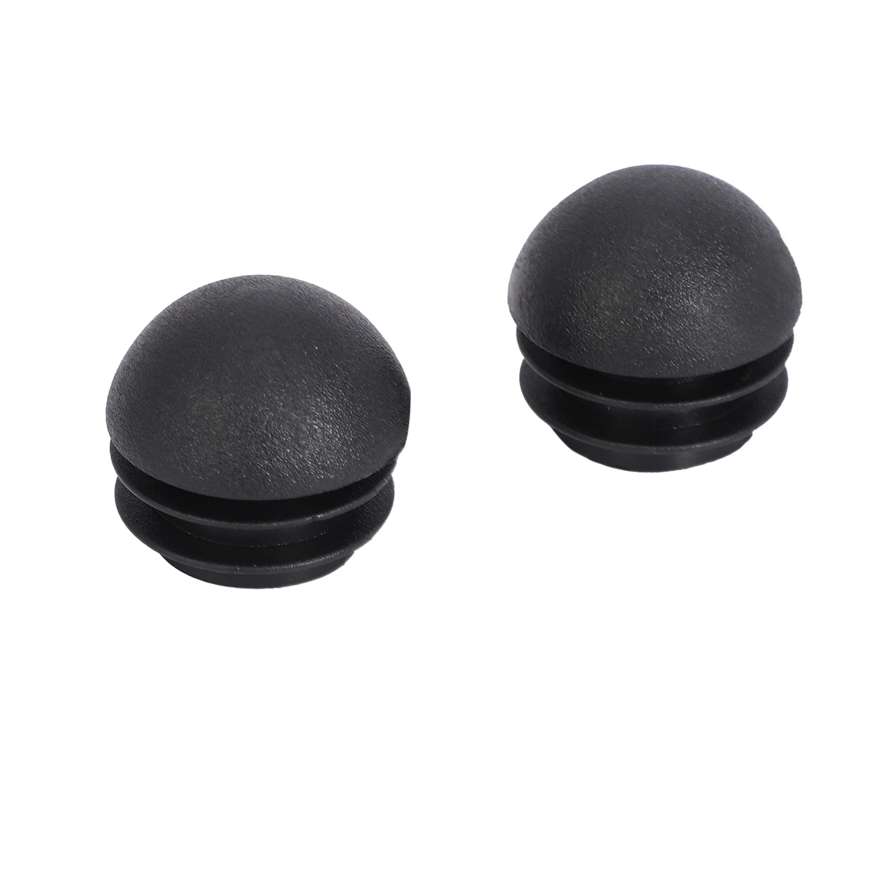 2 Pcs 25mm Dia Plastic Round Tube Inserts End Blanking Caps Black