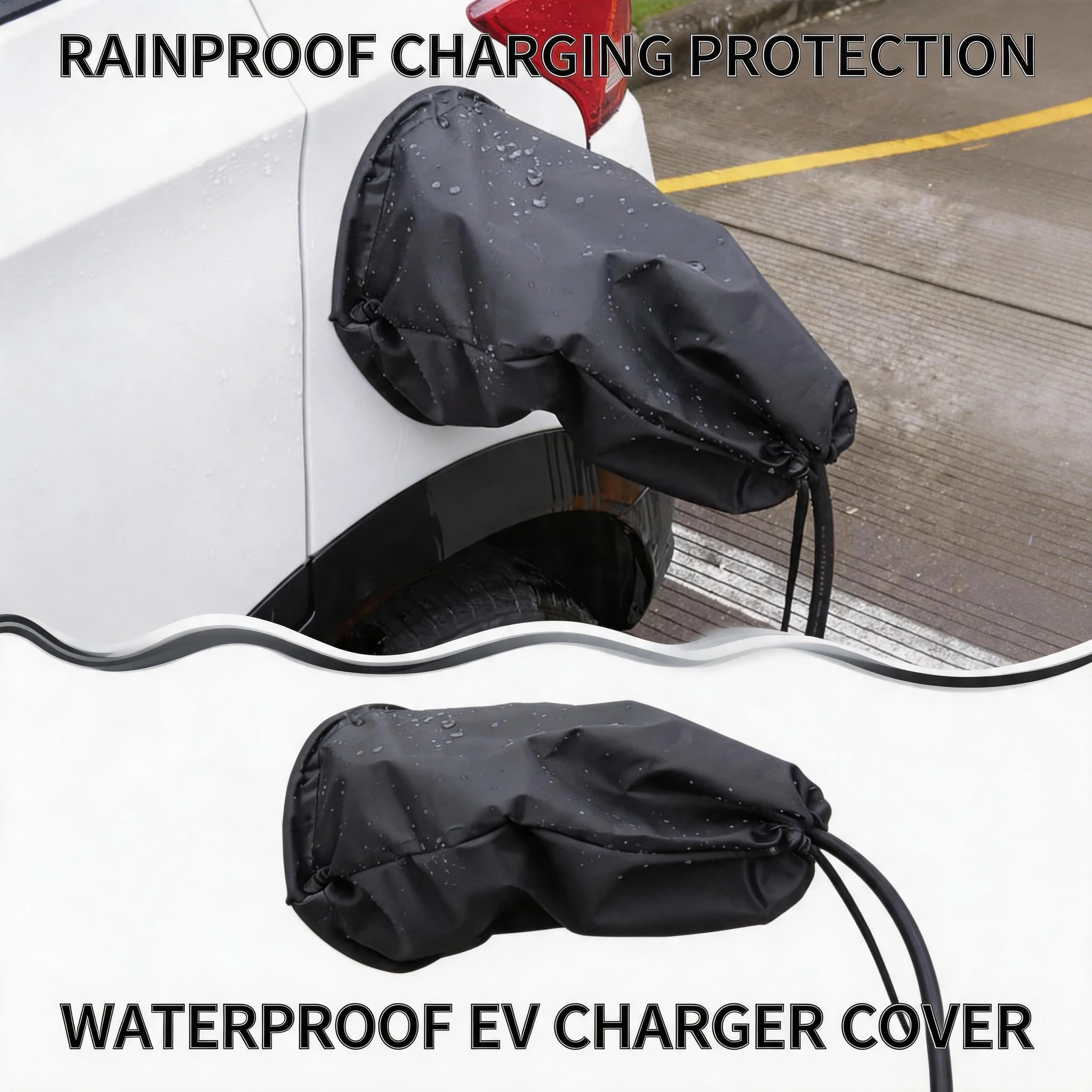 

Charging Gun Protective Sleeve Durable Charger Port Rain Cover Oxford Cloth Dustproof Waterproof Cover Protector for Outdoor Use