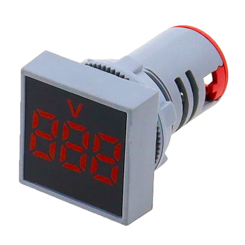 22MM 0-100A Digital Ammeter Current Meter/Voltage Meters Indicator Led Lamp Square Signal Light