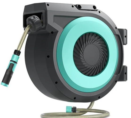 2025 حار جديد قابل للسحب خرطوم المياه بكرة جدار جبل خرطوم حديقة بكرة متعددة ارتفاع ضغط التلقائي الترجيع خرطوم بكرة #6