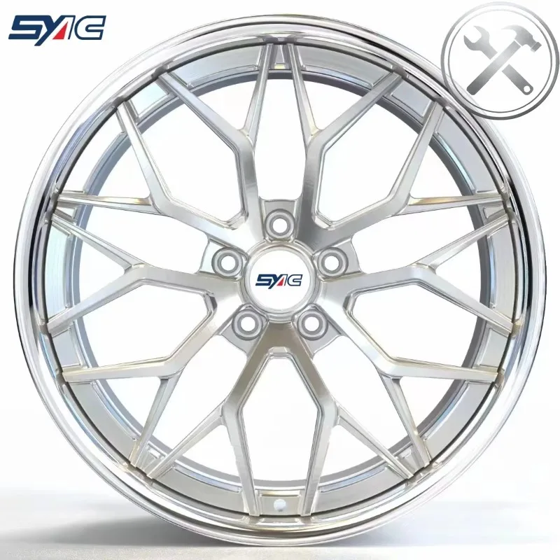 

Factory Custom 18-22 Inch Polished Chromed 2-Piece Forged 6061 Aluminum Alloy Wheel Rims Wholesale