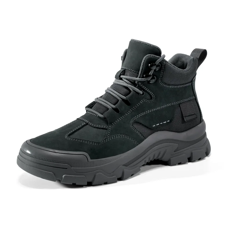 

Outdoor Mountaineering Work Boots for Men: 2025 New Big Yellow Boots, High-Top Height-Increasing British Style Durable Work Shoe