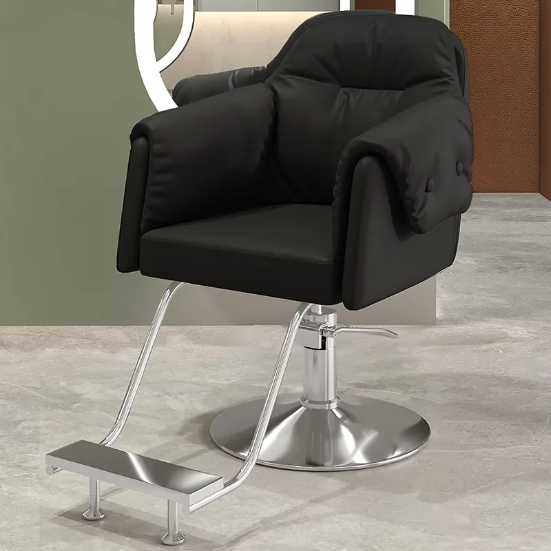 Modern Hairdresser Barber Chairs Nordic Luxury Professional Perm Barber Chairs Hair Dyeing Shave Commercial Furniture Silla