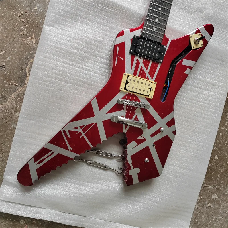 Special-Shaped Electric Guitar, Hand Painted 6-string, Custom Color, Stock, Free Shipping